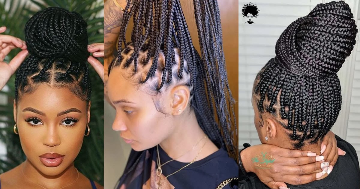 2021 African Hairstyles For Black Women: 37 Knotless Box Braids: These ...