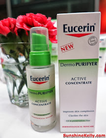skincare, eucerin, pimples oily combination skin, review, Eucerin DermoPURIFYER Active Concentrate