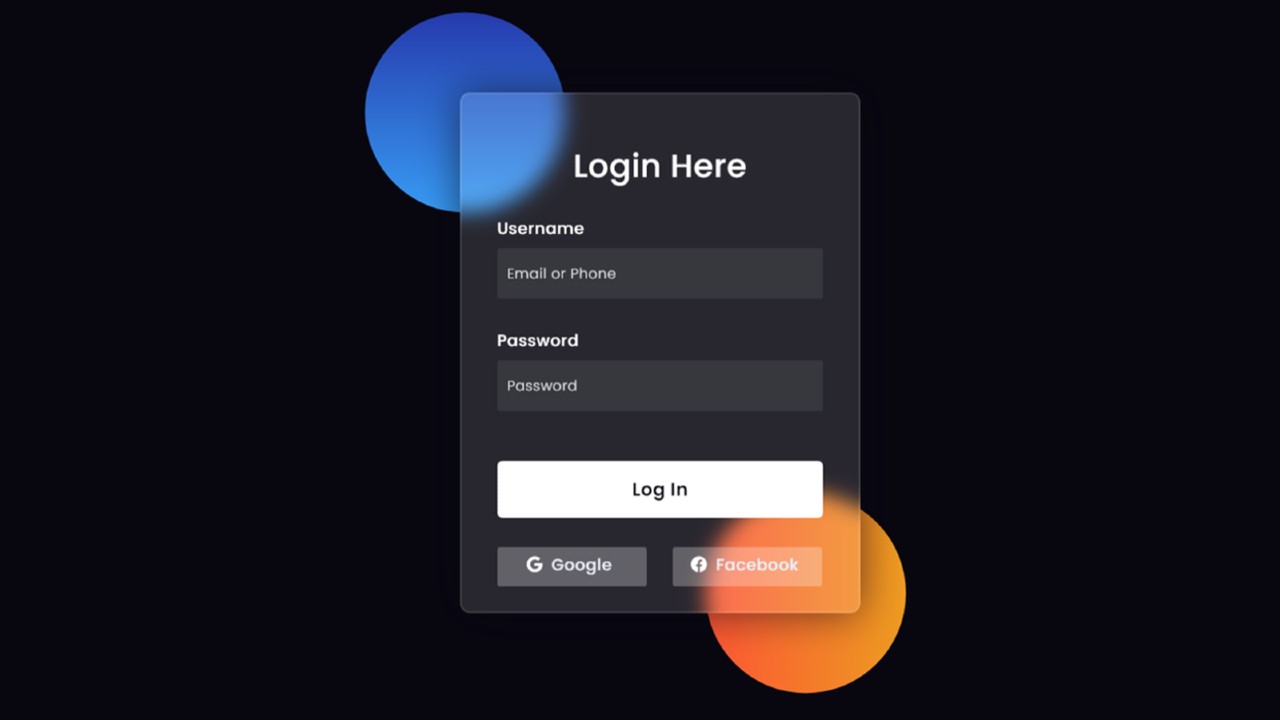 Glassmorphism Login Form in HTML & CSS (2021)