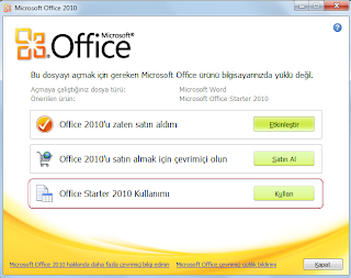 Microsoft Office 2010 Starter Ücretsiz İndir