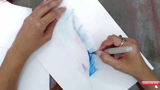 Pintando uma Pena com Aquarela Pintando uma Pena com Aquarela