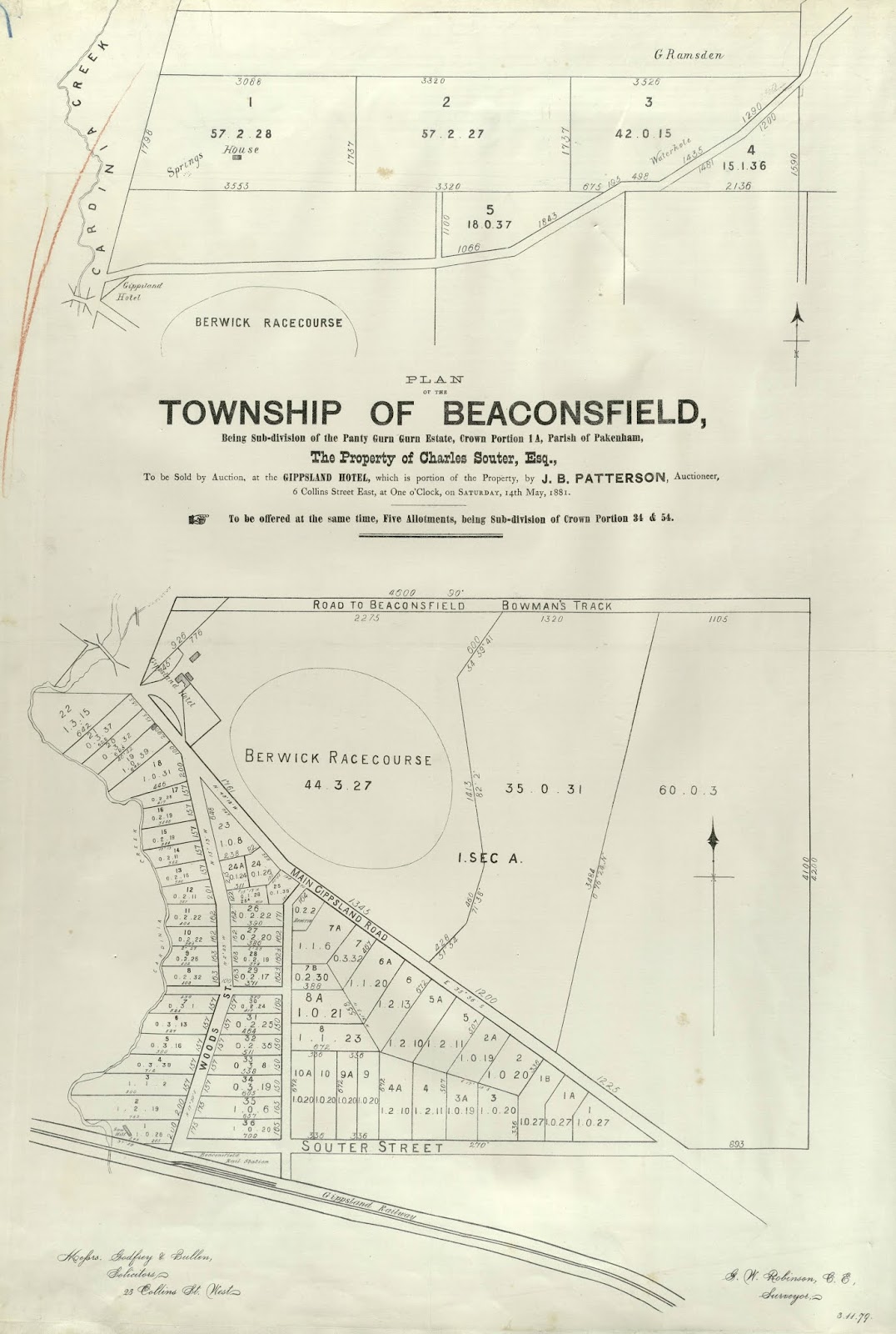 Casey Cardinia links to our past Land sales in the new township of
