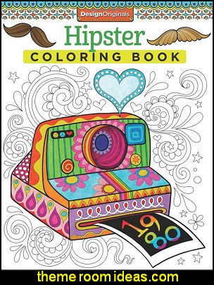 Hipster Coloring Book   Hipster decorating style - hipster decor - Hipster wall art - Hipster room decor - Hipster bedding - urban decor - retro decor - vintage cool decor - Strampunk - hipster bedroom ideas - Hipster home decor -   Hipster gifts - Marquee signs - hipster style quirky fun decor - hipster bedroom decorating ideas