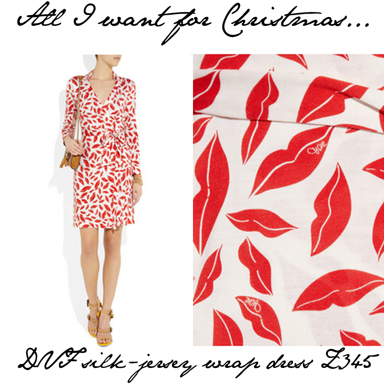 All I want for Christmas DVF lip-print dress!!! - Emily Jane