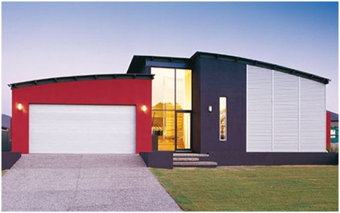 RED MODERN HOUSE FRONTS BEAUTIFUL FACADES