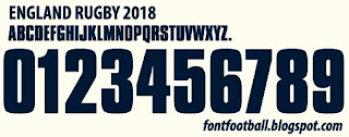 FONT FOOTBALL: Font Vector England Rugby National Team 2018 kit