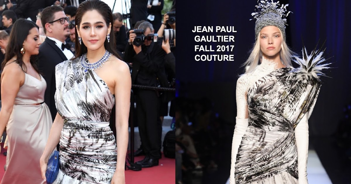 Araya Hargate in Jean Paul Gaultier Couture at the 'Girls of The Sun