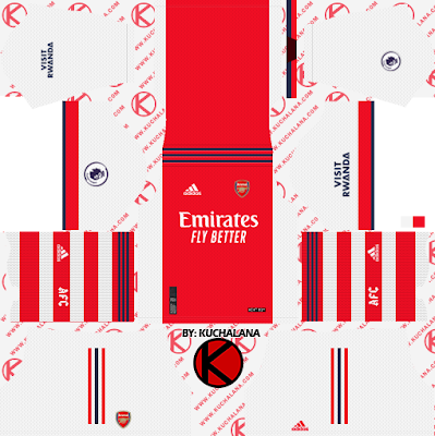 Arsenal 2021-22 Adidas Kit - DLS2019