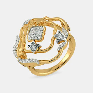Designer golden statement rings