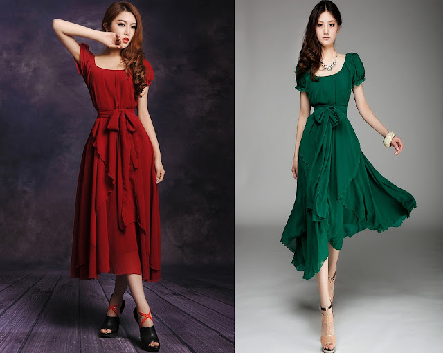 Exciting helmline for short dresses