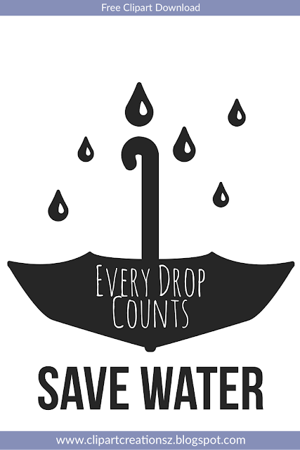 Every Drop Counts - Save Water Poster Free