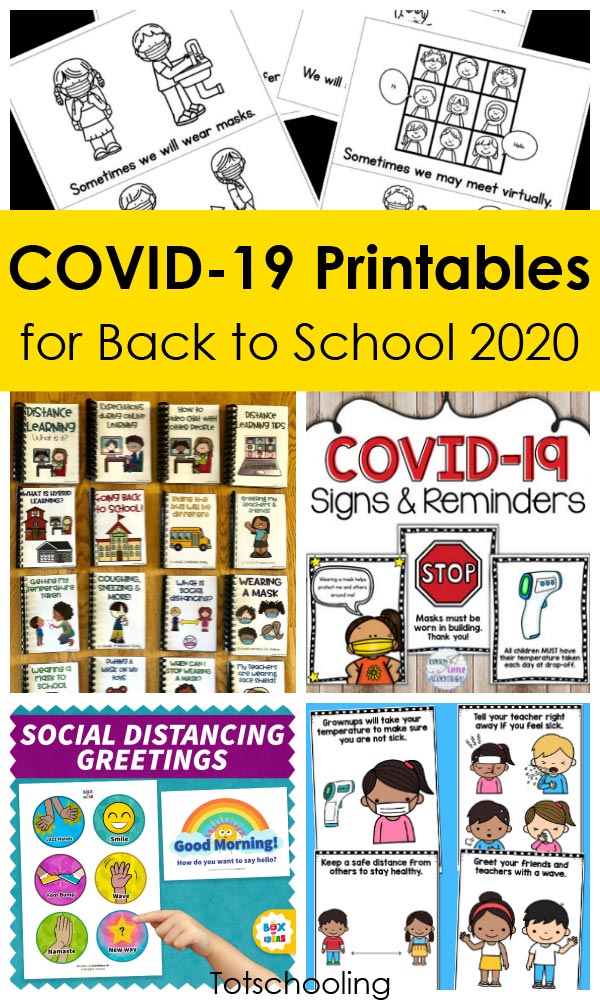 A collection of FREE printables to help children transition to back to school during the 2020 COVID pandemic.