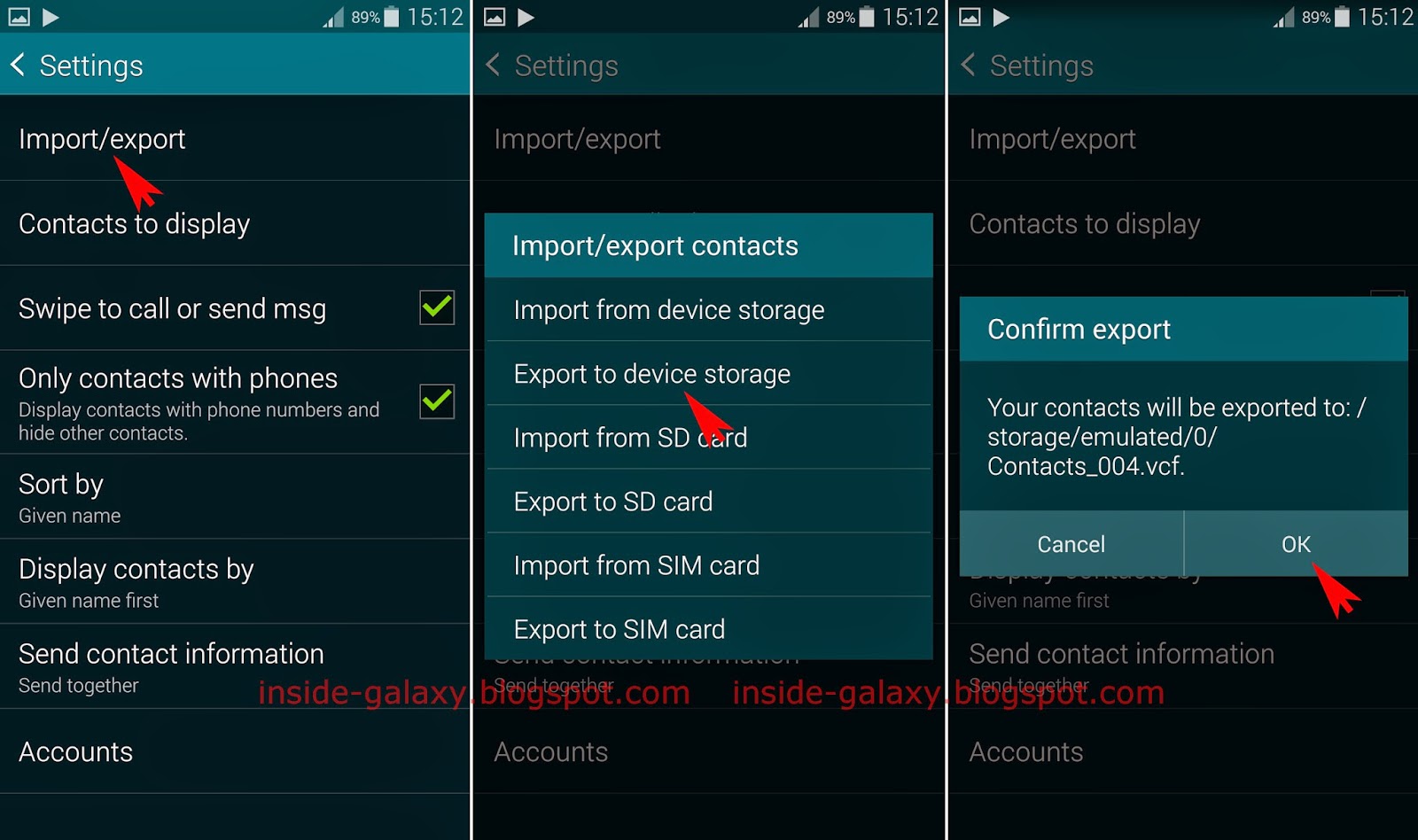 Импорт контактов с андроида на андроид