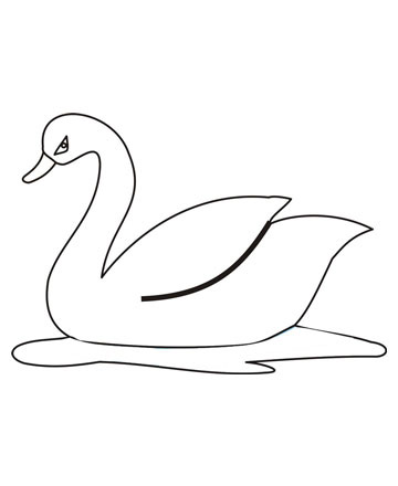 Beautiful Swan Coloring Pages To Girls