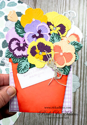 I am going to share with you a fun Pansy Patch Flower Pot Easel Card using the Pansy Patch Bundle from Stampin' Up!  Click here to learn more