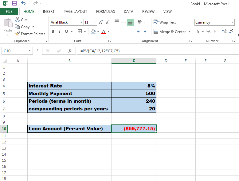 How to use the Excel PV function in hindi w3ajay