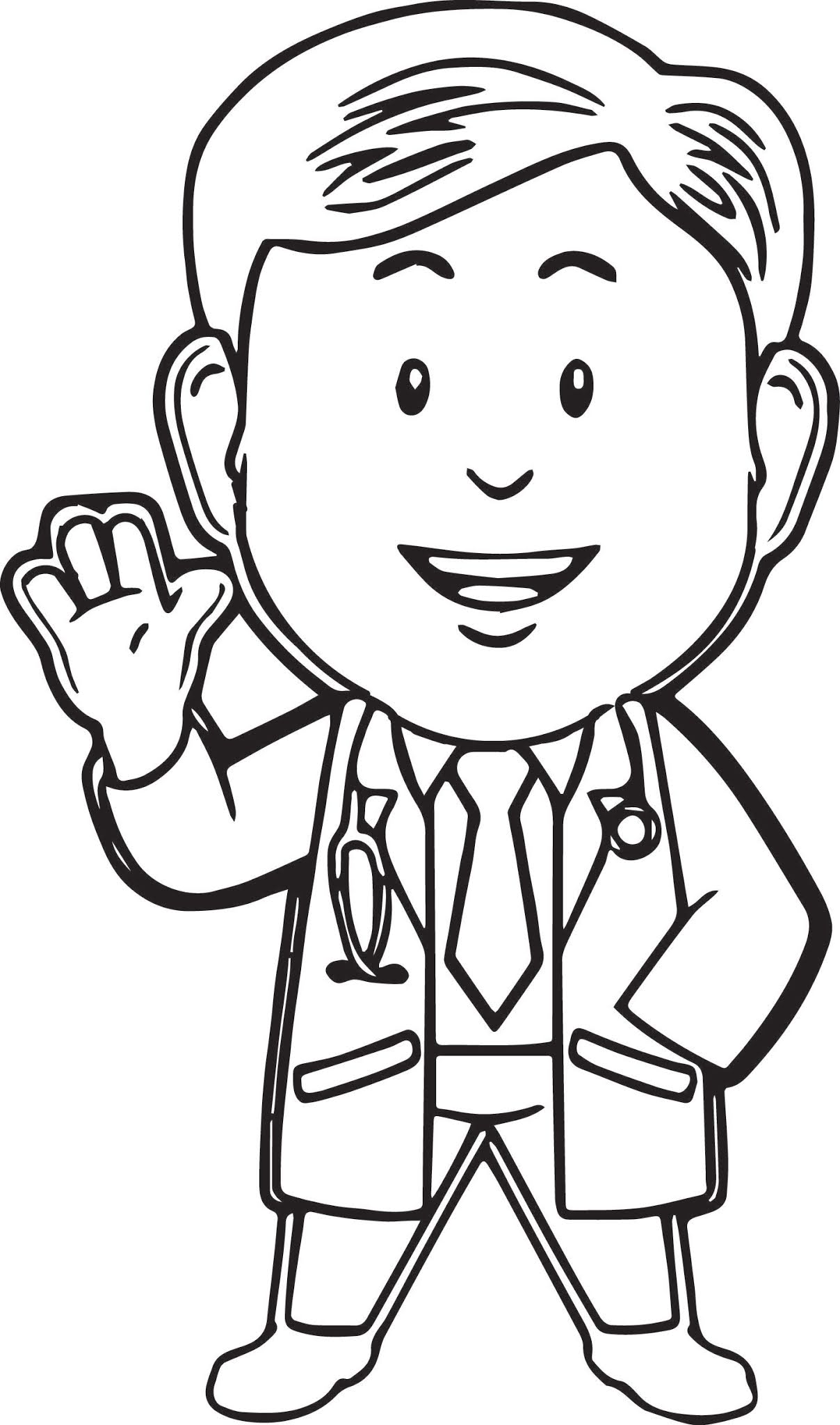 Doctor Coloring Page Coloring Print