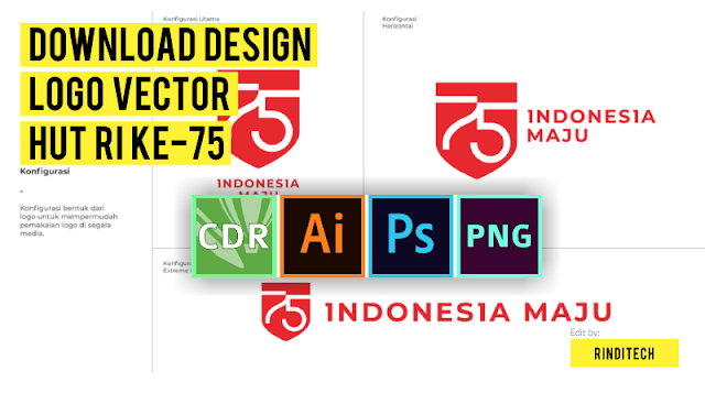 Font dan Desain Logo Vector HUT RI ke 75 Tahun 2020 (cdr eps ai psd jpg png)