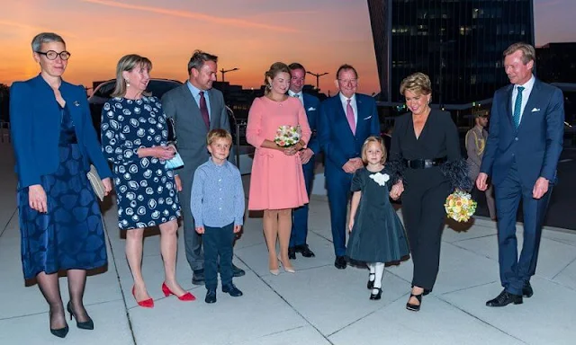 Maria Teresa in Parosh jumpsuit, Stephanie in Paule Ka dress, Scarlett Lauren Sirgue in MaxMara dress, Alexandra in Bazar Deluxe