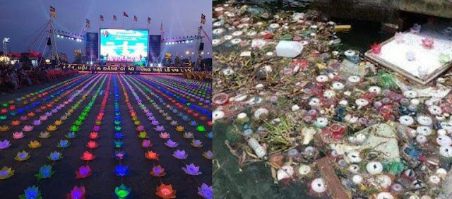 Thả 30.000 hoa đăng trên biển: Đừng nhân danh Phật pháp, báo hiếu!