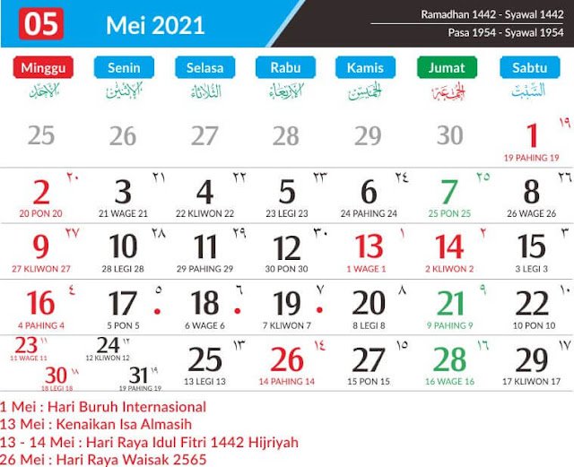 Download Kalender 2021 Gratis dan Lengkap - Kangtutorial.com