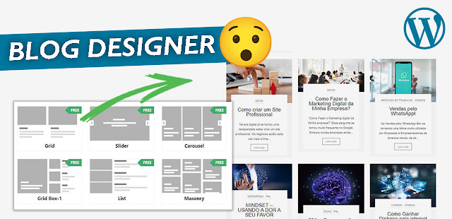 Plugin para criar a página principal blog WordPress