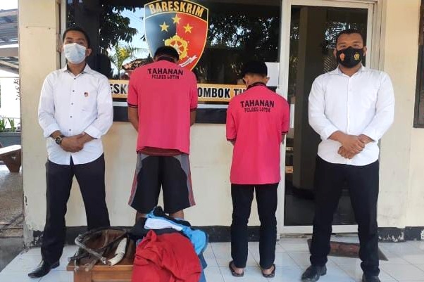 Polres Lotim bekuk 2 pencuri kabel di gardu PLN Sekarteja