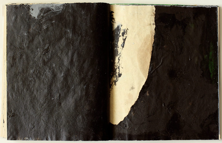 Falling In Place, 2001. acrylic on paper. 28 pages, book dimensions 14.2 x 12.7 cm