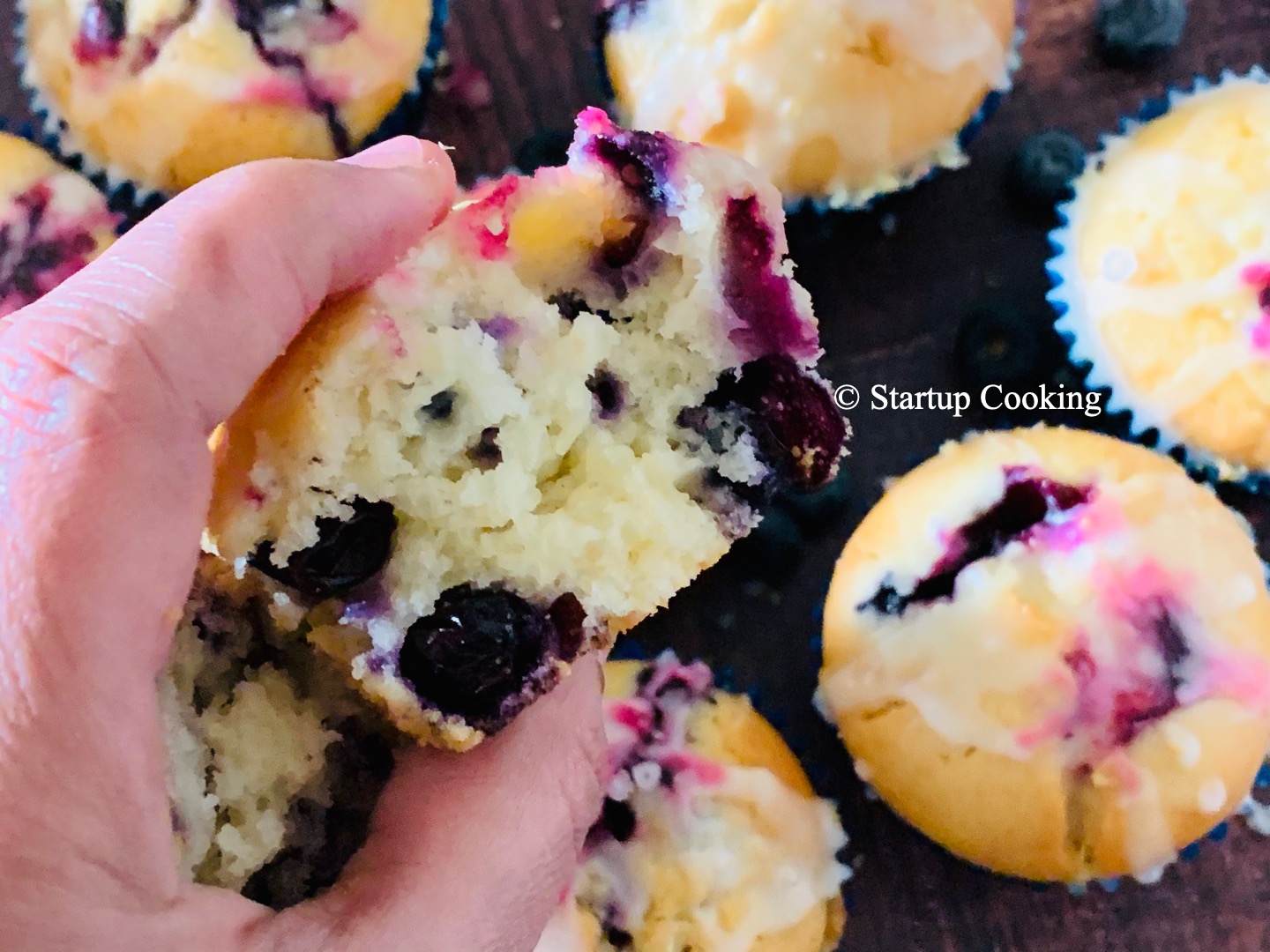 Lemon Blueberry Muffin with Lemon Glaze | Lemon blueberry muffin recipe ...