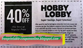 Free Printable Hobby Lobby Coupon