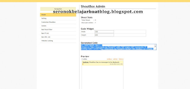 TUTORIAL CARA LETAK SHOUTBOX DEKAT BLOG TUTORIAL CARA LETAK SHOUTBOX DEKAT BLOG