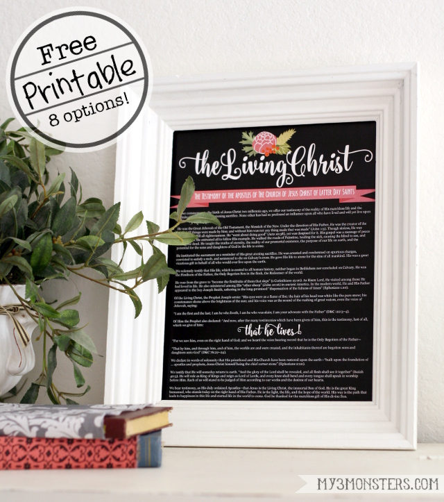 My 3 Monsters: Living Christ Printables for The Living Christ Free Printable