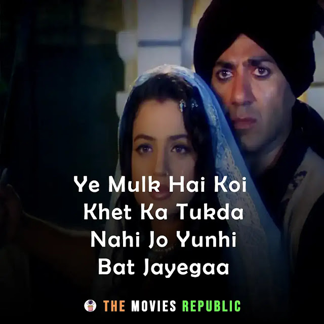 gadar movie dialogues, gadar movie quotes, gadar movie shayari, gadar movie status, gadar movie captions