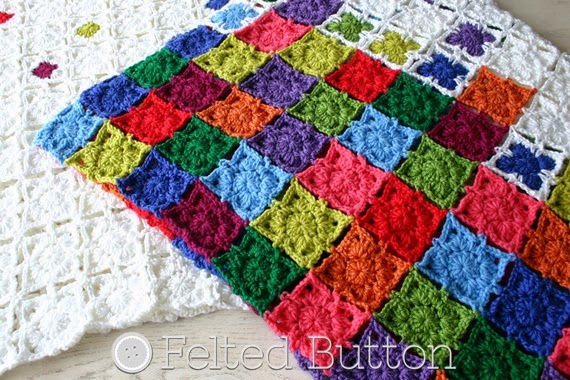 Rainbow Sprinkles Blanket--crochet pattern by Felted Button (Susan Carlson)