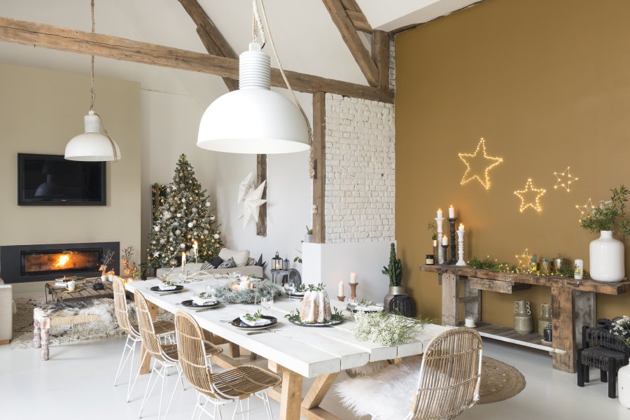 Un ex fienile francese Country Chic a Natale