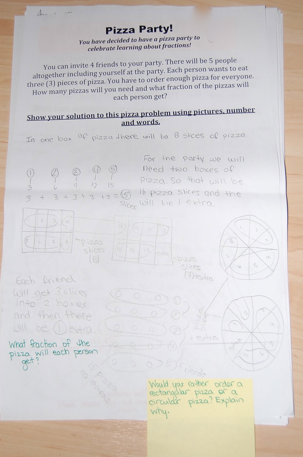 Thinking of Teaching: Fractions Part 2- Problem Solving and Math Talk
