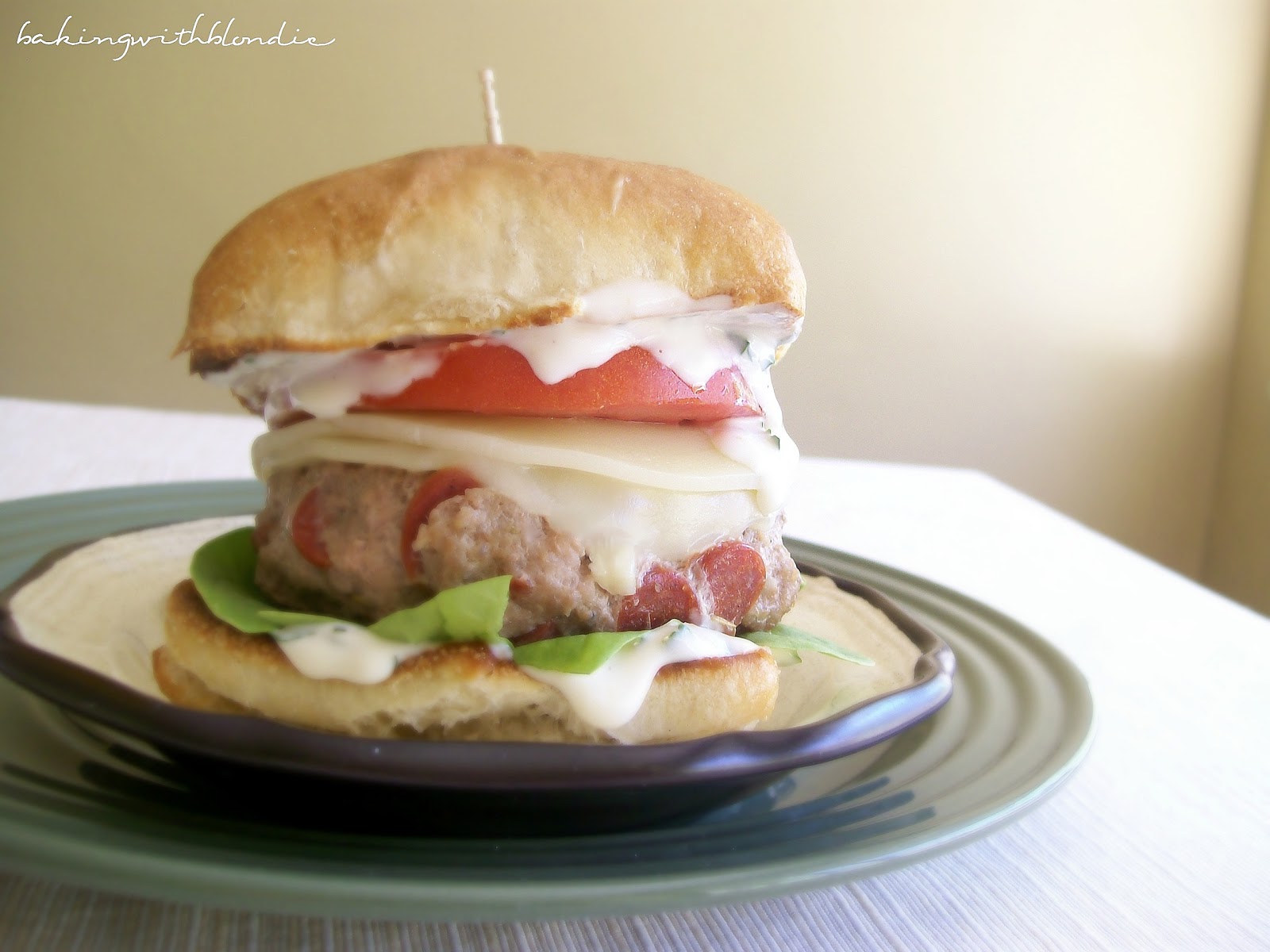 TurkeyPepperoni Burgers