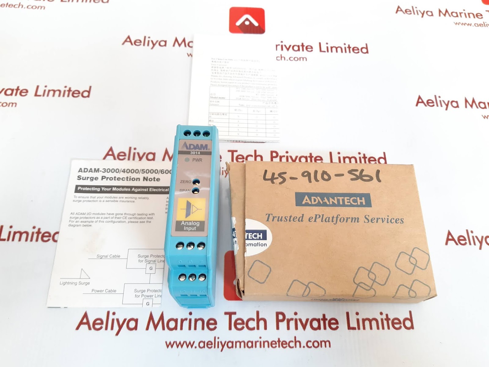ADAM ADAM-3014 ISOLATED VOLTAGE AND CURRENT INPUT SIGNAL CONDITIONER ...