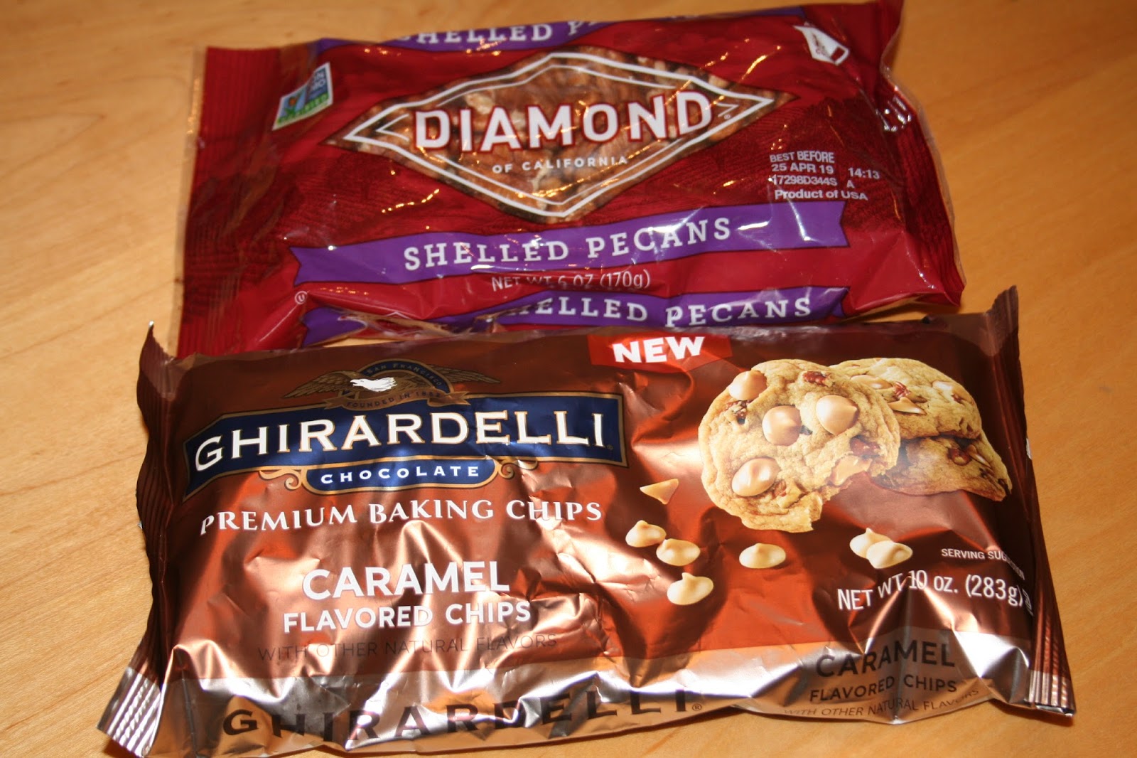 489 Cookbooks Ghirardelli Caramel Chip Pecan Cookies