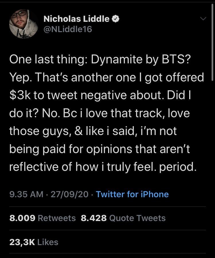 This American Music Writer Offered $3K To Give Bad Comments On BTS