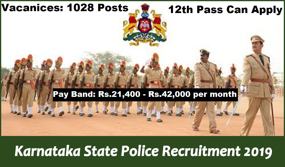 Karnataka State Police Recruitment 2019 - Govt Jobs in Karnataka for