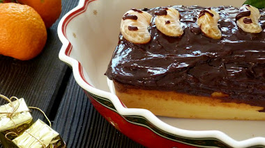 Pastel de mandarina y chocolate