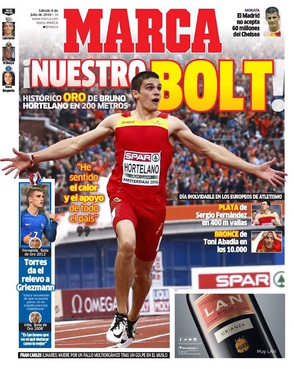 España, Marca: "¡Nuestro Bolt!"