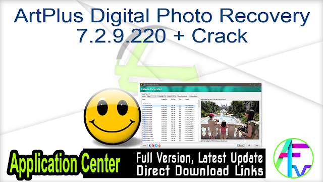 ArtPlus Digital Photo Recovery 7.2.9.220 + Crack