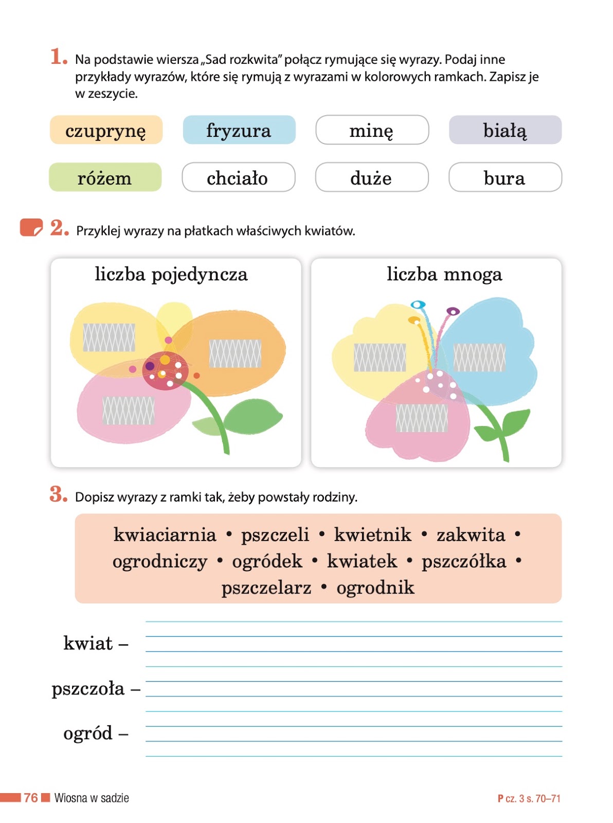 Rodzina Wyrazów Jezioro Turysta Przyroda Klasa 2a uczy się w domu: Edukacja wczesnoszkolna 27.04.2020