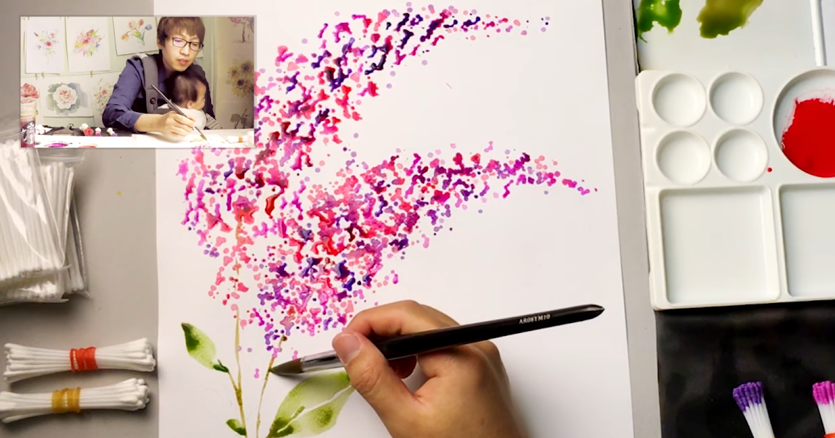 Cotton Swabs Painting Technique for Beginners by Jay Lee