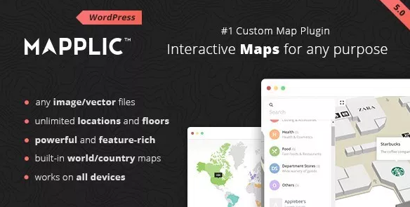 Free Mapplic - Custom Interactive Map WordPress Plugin