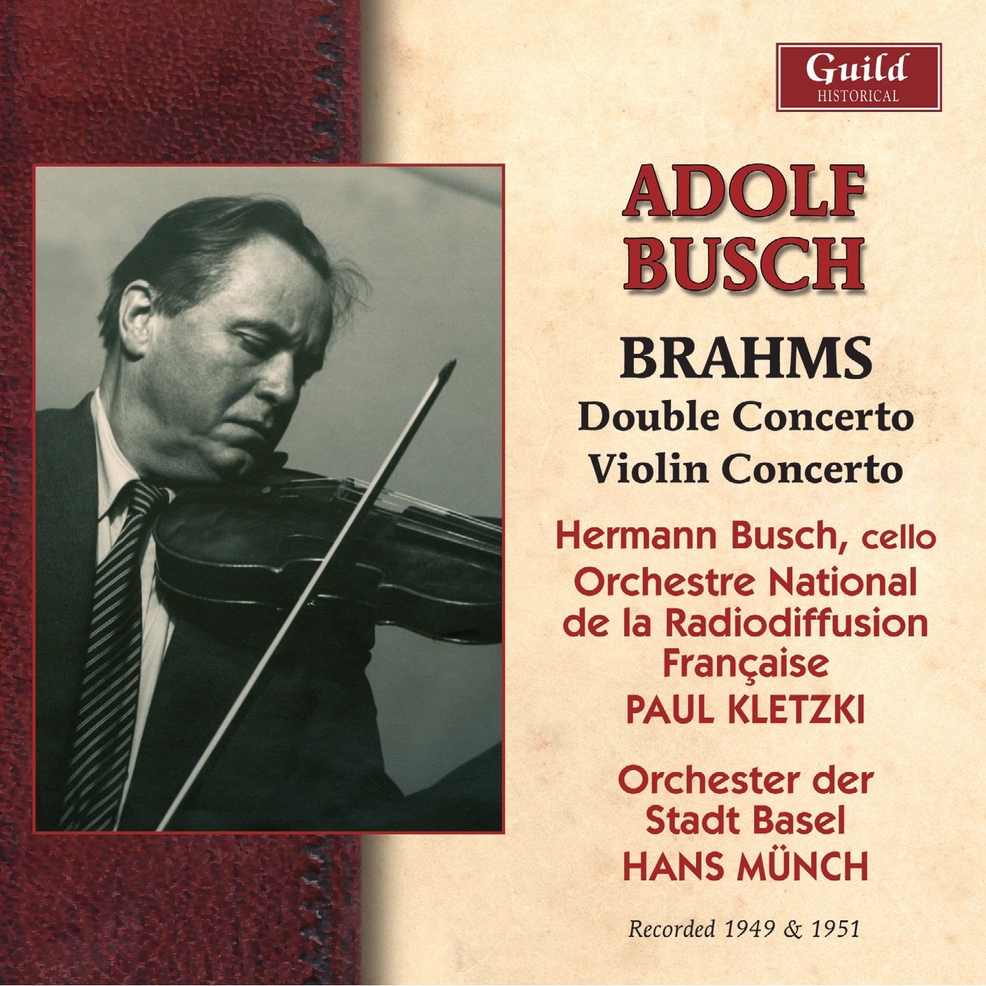 Diabolus In Musica Brahms Double Concerto, Violin Concerto Adolf Busch