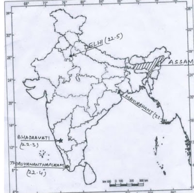 CBSE Class 12th Geography Important Map-based Questions with Solutions | WiN EXAN CBSE Class 12th Geography Important Map-based Questions with Solutions | WiN EXAN