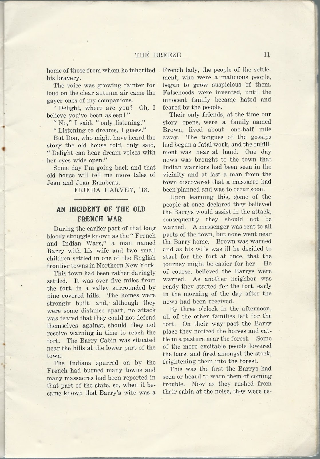 Heirlooms Reunited May, 1917, Issue of The Breeze of Brooksville High